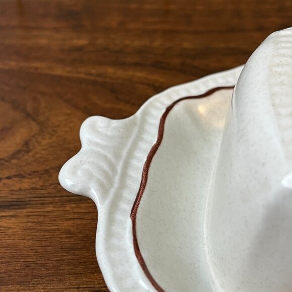 Kensington Staffordshire Handcrafted England Ironstone Butter Dish - Picture 6 of 15